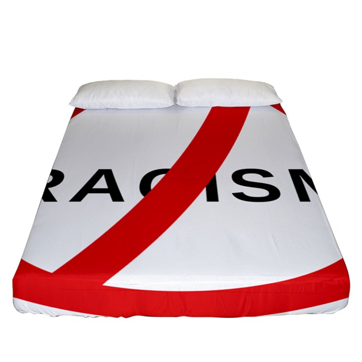 No Racism Fitted Sheet (California King Size)