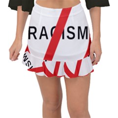 No Racism Fishtail Mini Chiffon Skirt by demongstore