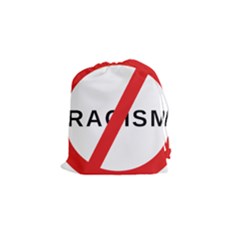 No Racism Drawstring Pouches (small)  by demongstore