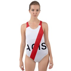 2000px No Racism Svg Cut-out Back One Piece Swimsuit by demongstore