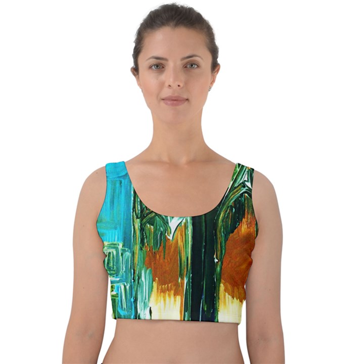 Ceramics Of Ancient Land 2 Velvet Crop Top