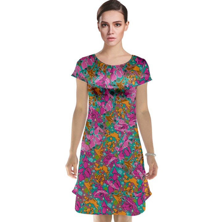 Flower Paisley Cap Sleeve Nightdress