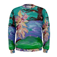 Magnolia By The River Bank Men s Sweatshirt by bestdesignintheworld