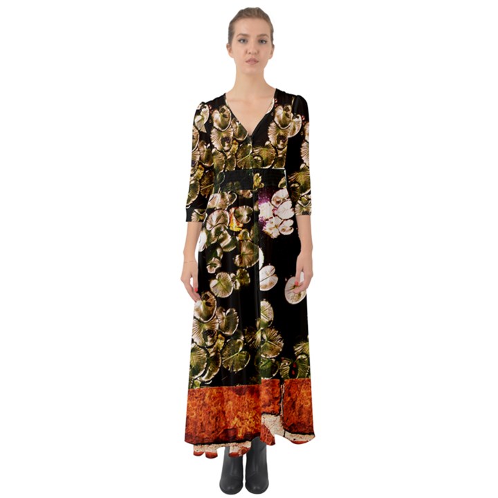 Highland Park 4 Button Up Boho Maxi Dress