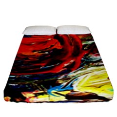 Sunset In A Mountains Fitted Sheet (king Size) by bestdesignintheworld