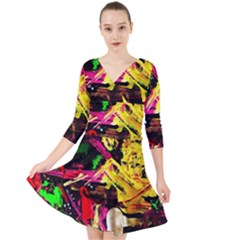 Spooky Attick 11 Quarter Sleeve Front Wrap Dress by bestdesignintheworld