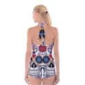 Cranium Sugar Skull Boyleg Halter Swimsuit  View2