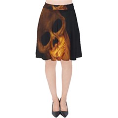 Laughing Skull Velvet High Waist Skirt by StarvingArtisan