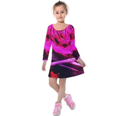 Calligraphy 2 Kids  Long Sleeve Velvet Dress by bestdesignintheworld