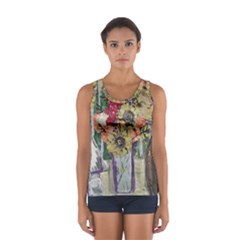 Sunflowers And Lamp Sport Tank Top  by bestdesignintheworld