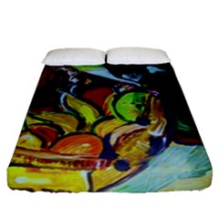 Still Life With A Pigy Bank Fitted Sheet (queen Size) by bestdesignintheworld