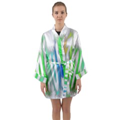 Genius Funny Typography Bright Rainbow Colors Long Sleeve Kimono Robe by yoursparklingshop