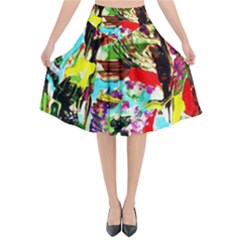 No Warrant For Blossoming Corner Flared Midi Skirt by bestdesignintheworld