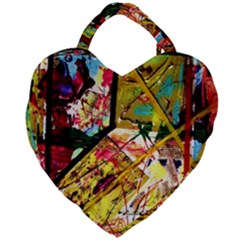 Absurd Theater In And Out Giant Heart Shaped Tote by bestdesignintheworld