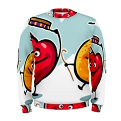 Dancing Fruit Apple Organic Fruit Men s Sweatshirt by Simbadda