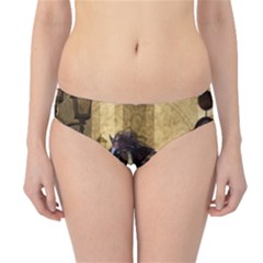 Awesome Steampunk Horse, Clocks And Gears In Golden Colors Hipster Bikini Bottoms by FantasyWorld7