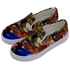 Pagoda And Calligraphy Kids  Canvas Slip Ons by bestdesignintheworld