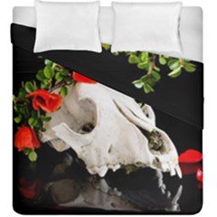 Animal Skull With A Wreath Of Wild Flower Duvet Cover Double Side (king Size) by igorsin