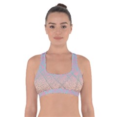 Pink Beige Elephant Skin Cross Back Sports Bra by LoolyElzayat