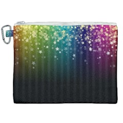 Colorful Space Rainbow Stars Canvas Cosmetic Bag (xxl) by LoolyElzayat