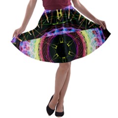 Social Media Rave Apparel A-line Skater Skirt by TheExistenceOfNeon2018