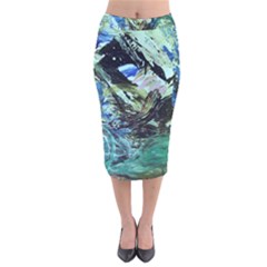 June Gloom 5 Velvet Midi Pencil Skirt by bestdesignintheworld