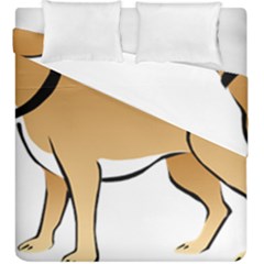 Dog Brown Pet Animal Tail Eskimo Duvet Cover Double Side (king Size) by Nexatart