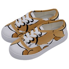 Dog Brown Pet Animal Tail Eskimo Kids  Classic Low Top Sneakers by Nexatart