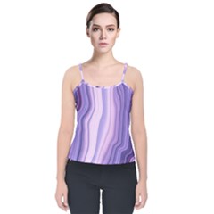 Marbled Ultra Violet Velvet Spaghetti Strap Top by NouveauDesign