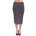 Gator Brown Leather Print Velvet Midi Pencil Skirt View1