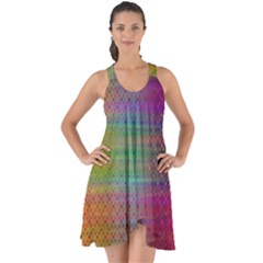 Colorful Sheet Show Some Back Chiffon Dress by LoolyElzayat