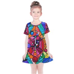 Arcturian Divine Order Grid - Kids  Simple Cotton Dress by tealswan