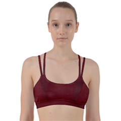 Red Lizard Leather Print Line Them Up Sports Bra by LoolyElzayat