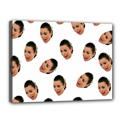 Crying Kim Kardashian Canvas 16  X 12  by Valentinaart