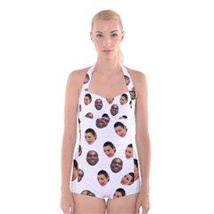 Crying Kim Kardashian Boyleg Halter Swimsuit  by Valentinaart