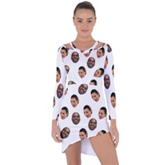 Crying Kim Kardashian Asymmetric Cut-out Shift Dress by Valentinaart