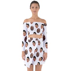 Crying Kim Kardashian Off Shoulder Top With Skirt Set by Valentinaart