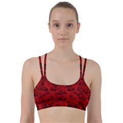 Romantic Red Rose Line Them Up Sports Bra by LoolyElzayat