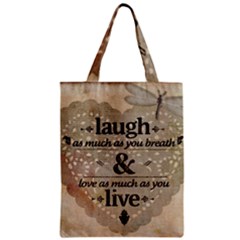 Motivational Calligraphy Grunge Zipper Classic Tote Bag by Sapixe