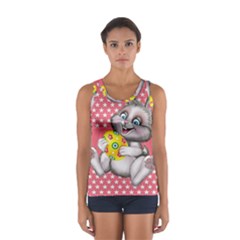 Illustration Rabbit Easter Sport Tank Top  by Sapixe