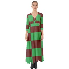 Background Checkers Squares Tile Button Up Boho Maxi Dress by Sapixe