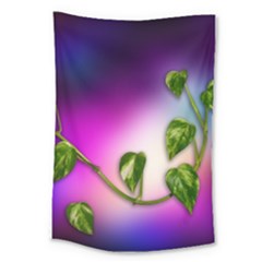 Leaves Green Leaves Background Large Tapestry by Sapixe