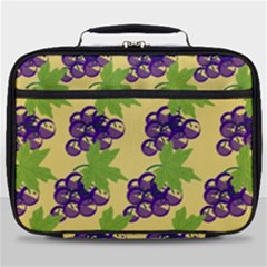 Grapes Background Sheet Leaves Full Print Lunch Bag by Sapixe