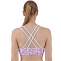 White Pink Cow Print Back Weave Sports Bra View2