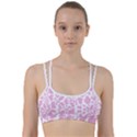 White Pink Cow Print Line Them Up Sports Bra View1