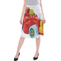 Car Vehicle Racing Car Formula Midi Beach Skirt by Sapixe