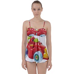 Car Vehicle Racing Car Formula Babydoll Tankini Set by Sapixe