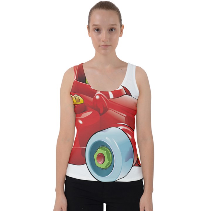 Car Vehicle Racing Car Formula Velvet Tank Top