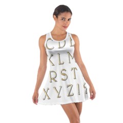 Letters Gold Classic Alphabet Cotton Racerback Dress by Sapixe