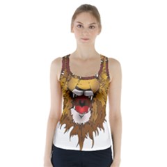 Lion Animal Roar Lion S Mane Comic Racer Back Sports Top by Sapixe